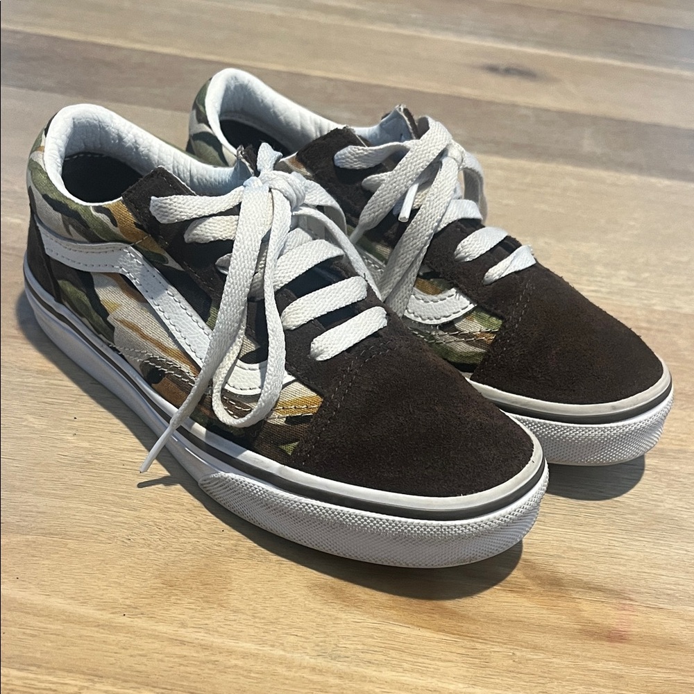 Vans Kids Brown and Camouflage Sneakers